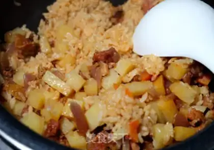 Make Sausage potato rice step 9
