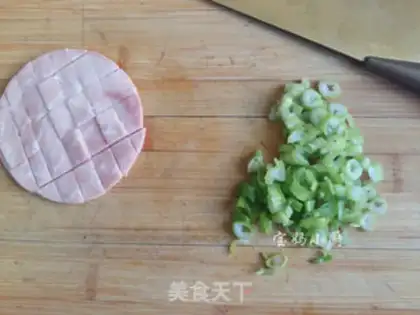 Make Ham egg burrito step 2