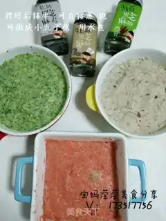 Make Three-colour chicken meatballs step 4