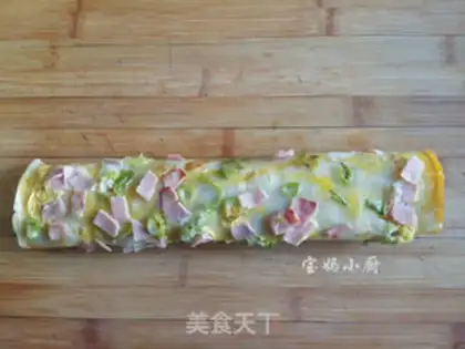Make Ham egg burrito step 8