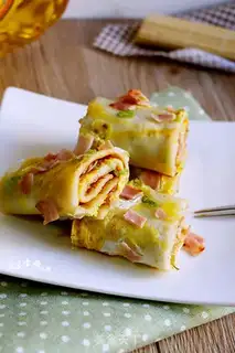 Make Ham egg burrito step 9