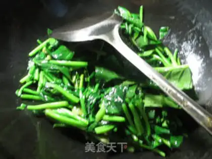 Make Piggy belly spinach step 2