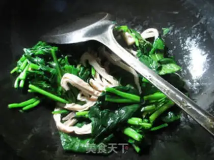Make Piggy belly spinach step 3