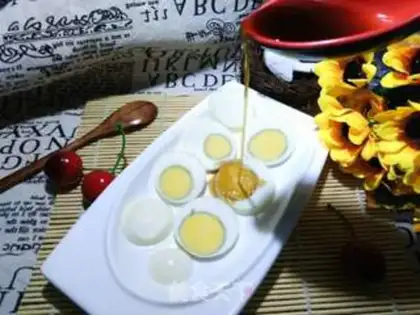 Make Sweet vinegar boiled egg chips step 3