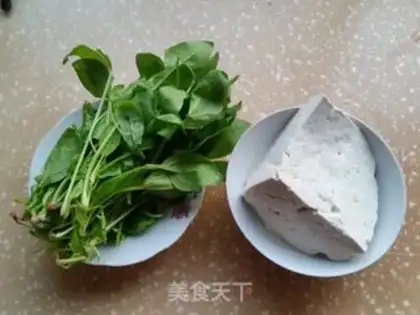Make Spinach tofu soup step 0