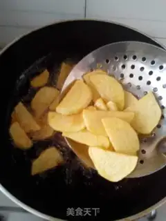 Make Potato chips for almond mushrooms step 5