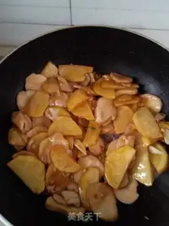Make Potato chips for almond mushrooms step 9