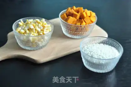 Make Pumpkin corn congee step 0