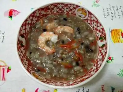 Make Rock rice shrimp congee step 1