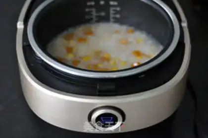 Make Pumpkin corn congee step 7