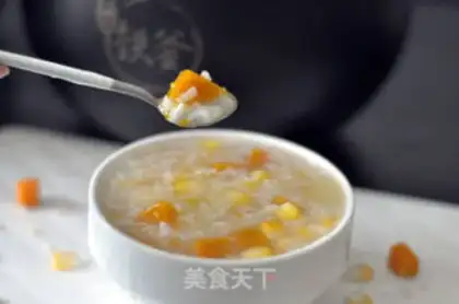 Make Pumpkin corn congee step 8