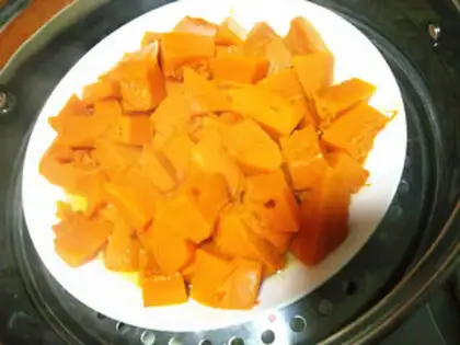 Make Pumpkin cheese step 1