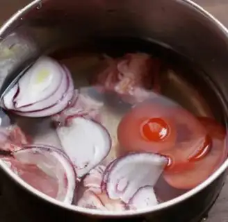 Make Hands on lamb rice step 2