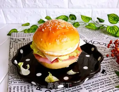 Make Egg ham burger step 13