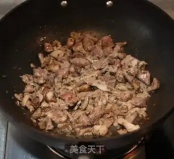 Make Hands on lamb rice step 11