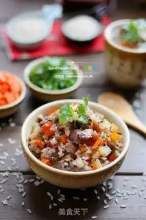 Make Hands on lamb rice step 16