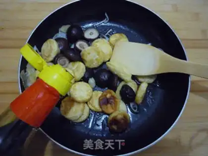 Make The mushrooms burn Japanese tofu step 8