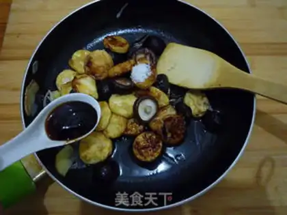 Make The mushrooms burn Japanese tofu step 9