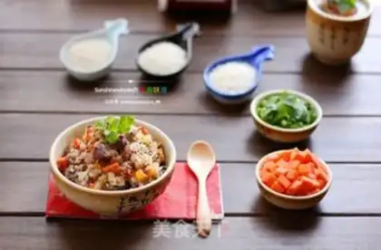 Make Hands on lamb rice step 18