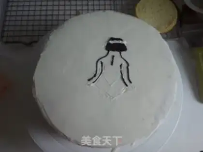Make Rose dress cake step 12