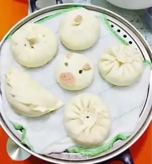 Make Red bean pig bun step 4