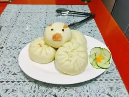 Make Red bean pig bun step 6