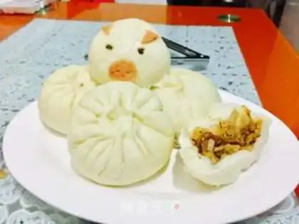 Make Red bean pig bun step 8