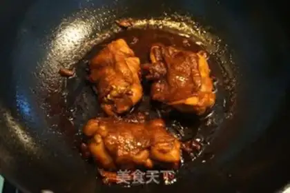 Make Burn the chicken and the rice step 6