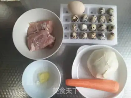 Make Quail eggs, meatballs step 0