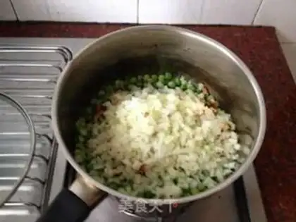Make Peas rice step 1
