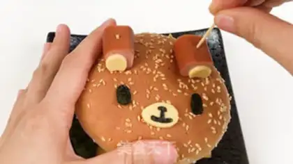 Make Easy Bear Japanese burger step 22