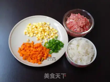 Make Corn paste fried rice step 0