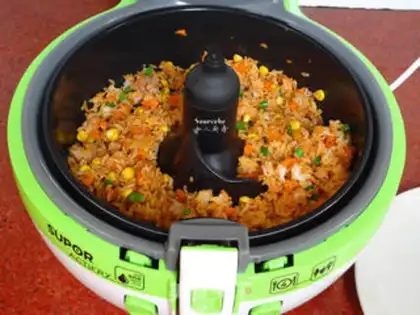 Make Corn paste fried rice step 5