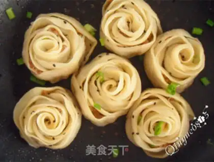 Make Romantic rose fried dumplings step 8