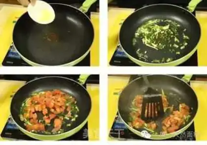 Make Handmade eggplant noodles step 13