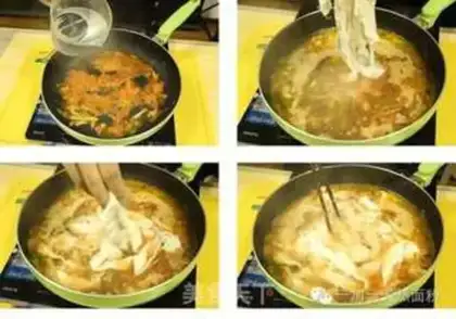 Make Handmade eggplant noodles step 14
