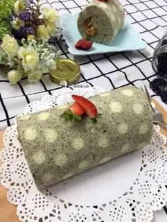 Make Black sesame rolls step 16
