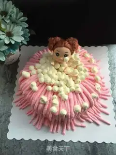 Make Barbie doll cake step 19