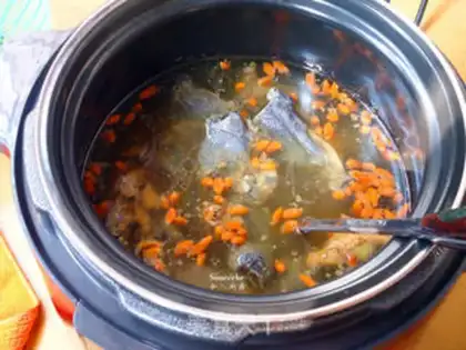 Make Four color chicken soup step 6