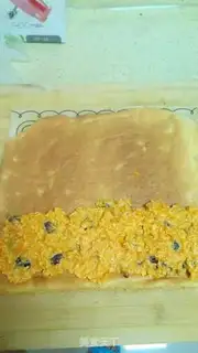 Make Pumpkin cranberry roll step 17