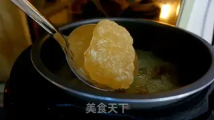 Make Peach soap horn, silver ear soup step 8