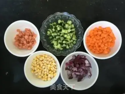 Make Five-colored rice step 1