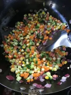 Make Five-colored rice step 3
