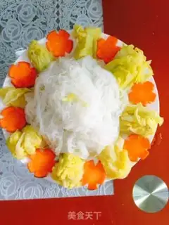 Make The cabbage and flowers step 2