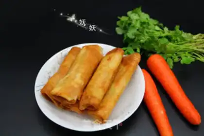 Make Carrot Spring roll step 6