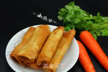 Make Carrot Spring roll step 7