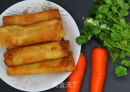 Make Carrot Spring roll step 10