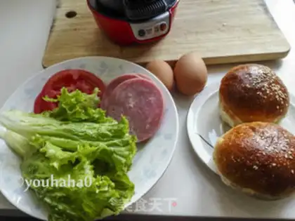Make Hamburger sandwich step 0