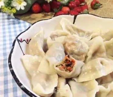 Make Three fresh dumplings step 12