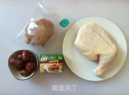 Make Monkey head, chicken leg soup step 0